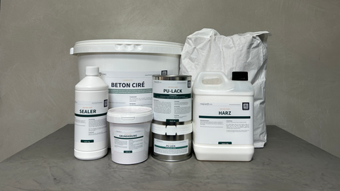 Unser Beton Ciré Set - Von Grundierung bis Versiegelung alles drin