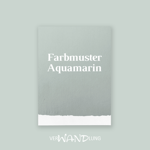 Farbmuster Aquamarin von VerWANDlung.  