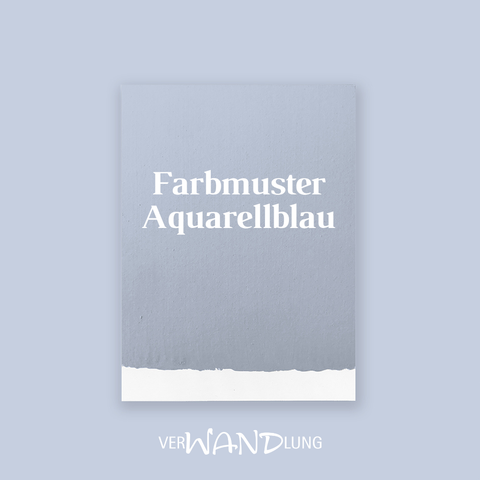 Farbmuster Aquarellblau von VerWANDlung.  