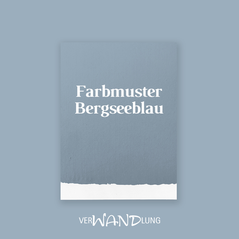 Farbmuster Bergseeblau von VerWANDlung.  