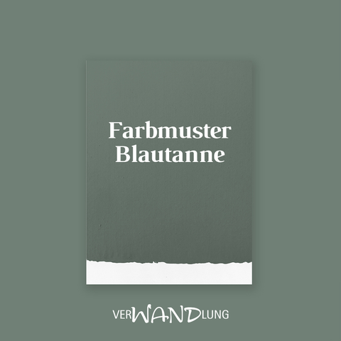 Farbmuster Blautanne von VerWANDlung.  