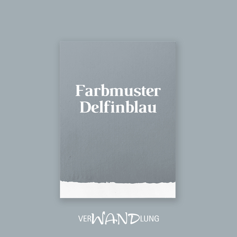 Farbmuster Delfinblau von VerWANDlung.  