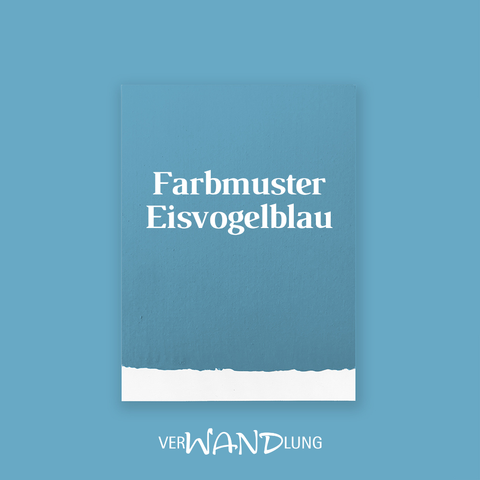 Farbmuster Eisvogelblau von VerWANDlung.