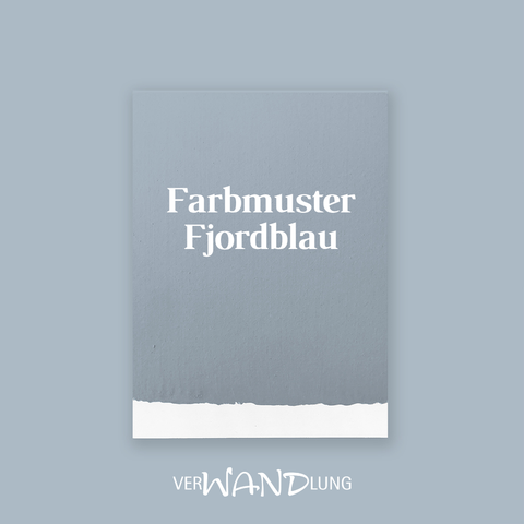 Farbmuster Fjordblau von VerWANDlung.  