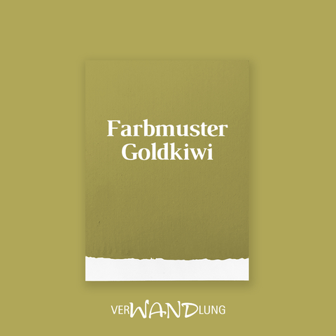 Farbmuster Goldkiwi von VerWANDlung.  