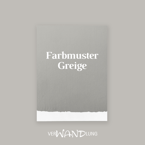 Farbmuster Greige von VerWANDlung.