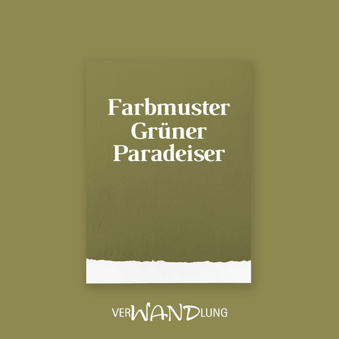 Farbmuster Grüner Paradeiser von VerWANDlung.  