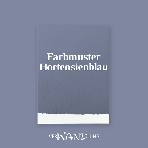 Farbmuster Hortensienblau von VerWANDlung.  