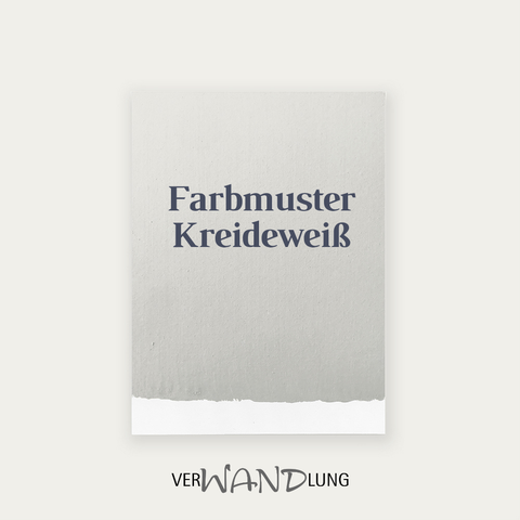 Farbmuster Kreideweiß von VerWANDlung.  