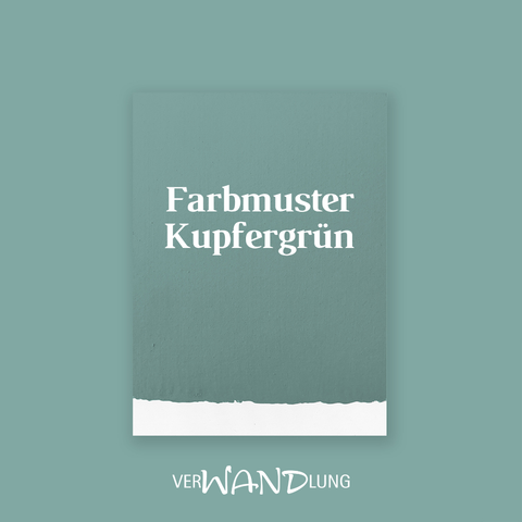 Farbmuster Kupfergrün von VerWANDlung.  