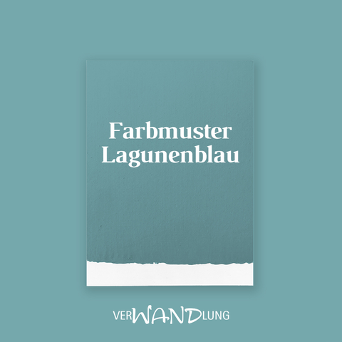 Farbmuster Lagunenblau von VerWANDlung.  