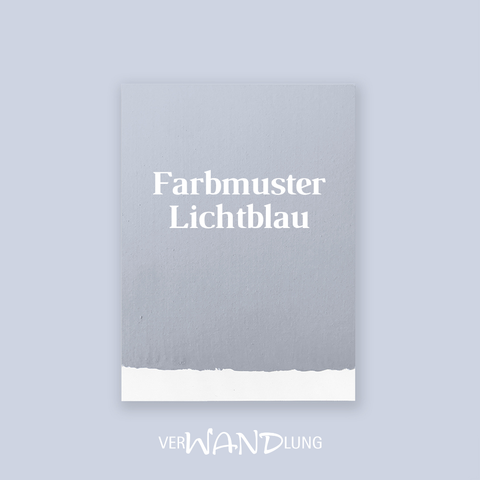Farbmuster Lichtblau von VerWANDlung. 