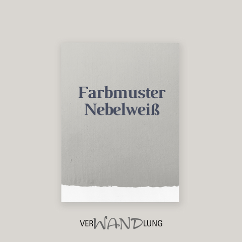 Farbmuster Nebelweiß von VerWANDlung.  
