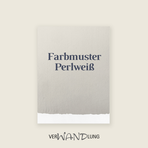 Farbmuster Perlweiß von VerWANDlung.  