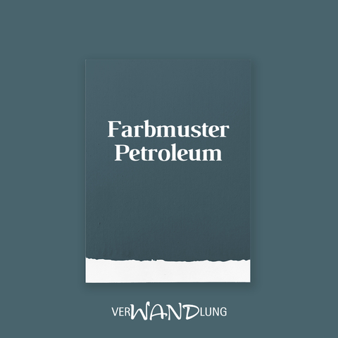 Farbmuster Petroleum von VerWANDlung.  
