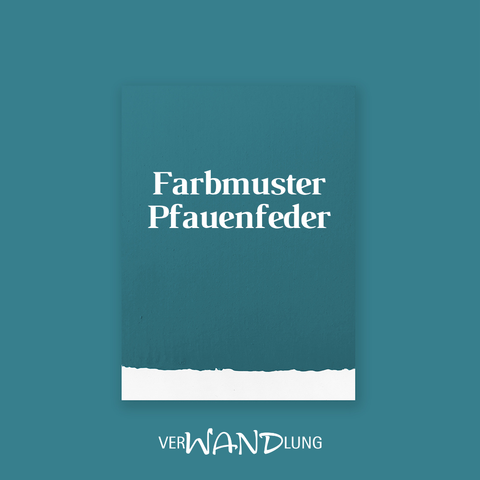 Farbmuster Pfauenfeder von VerWANDlung.  