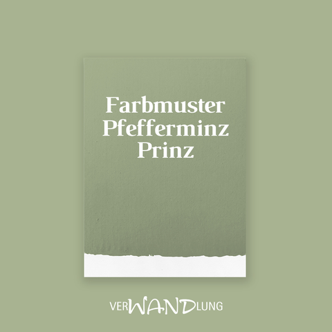 Farbmuster Pfefferminz Prinz von VerWANDlung.