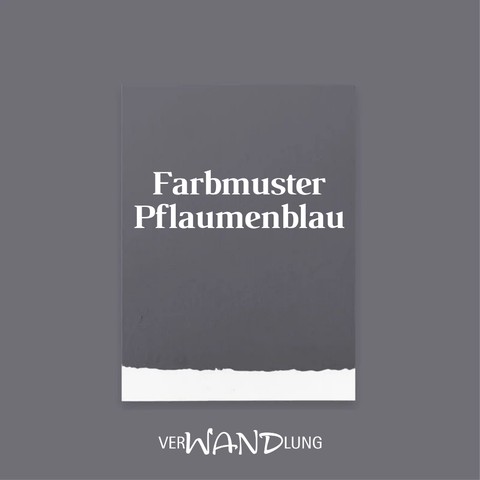 Farbmuster Pflaumenblau von VerWANDlung.