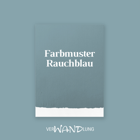 Farbmuster Rauchblau von VerWANDlung.  