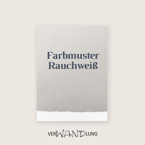 Farbmuster Rauchweiß von VerWANDlung.  