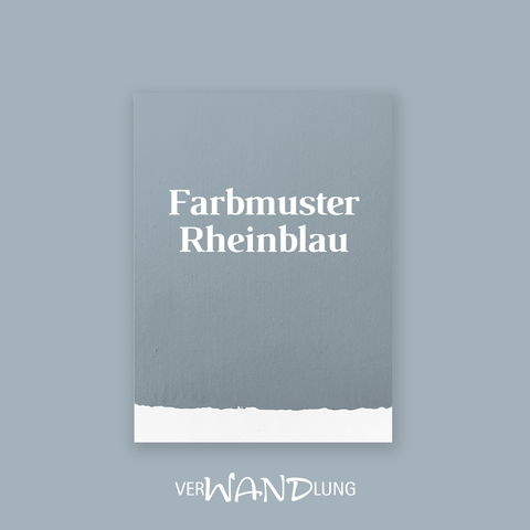 Farbmuster Rheinblau von VerWANDlung.  
