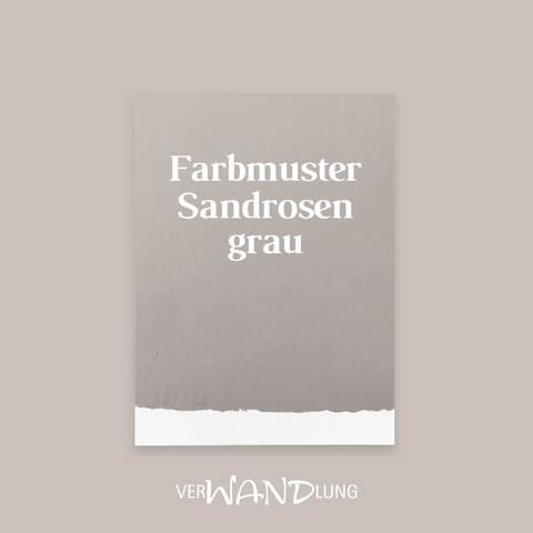 Farbmuster Sandrosengrau von VerWANDlung.