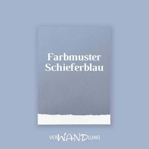 Farbmuster Schieferblau von VerWANDlung.  