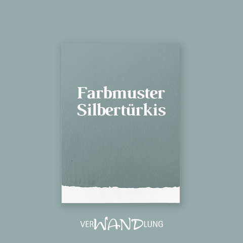 Farbmuster Silbertürkis von VerWANDlung.  