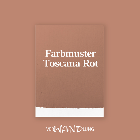 Farbmuster Tocana Rot von VerWANDlung.