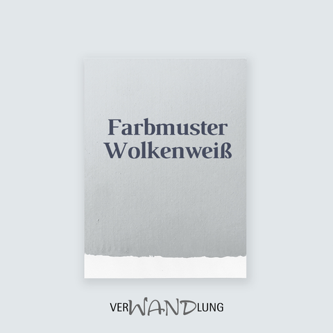 Farbmuster Wolkenweiß von VerWANDlung.  