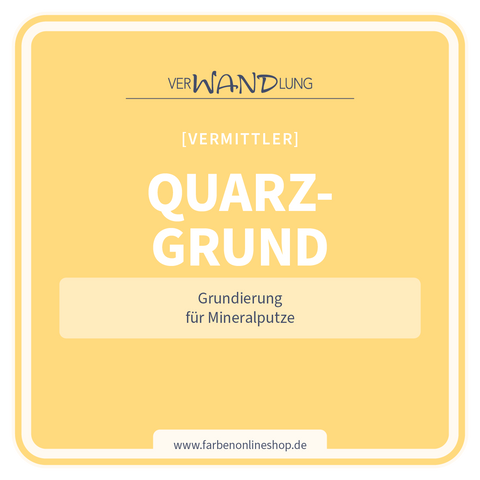 Quarzgrund von VerWANDlung als haftvermittelnde Grundierung für mineralische Putzoberflächen